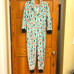 Cyan Onesie | Animal Forest Print